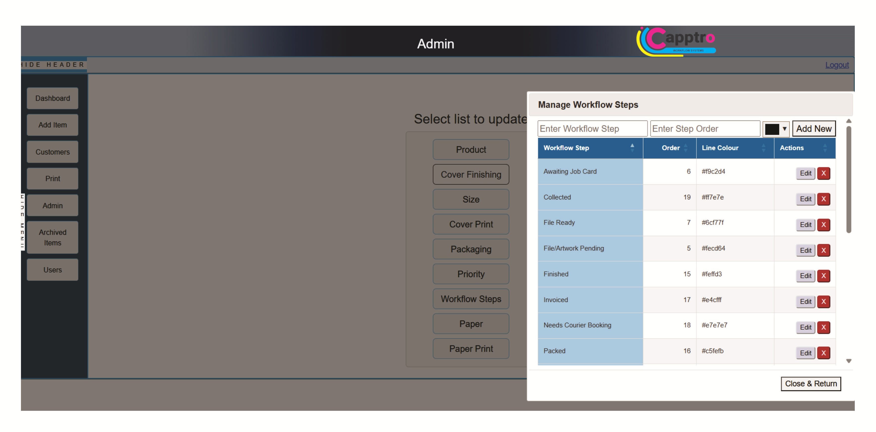 Configure custom workflow steps