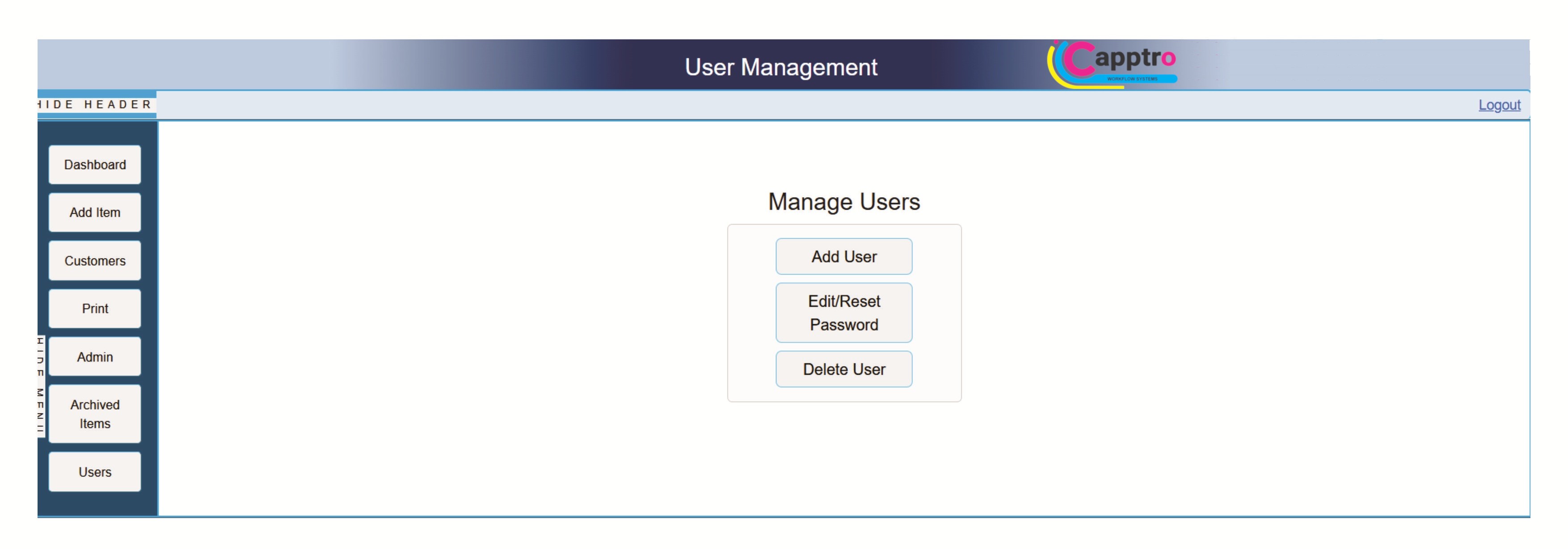 Manage users and access